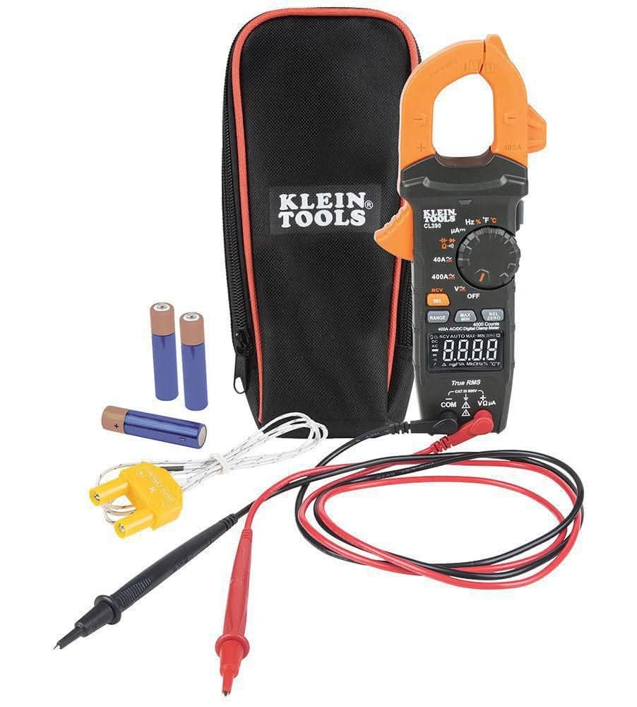 Klein Tools Ac/Dc Digital Clamp Meter, Trms Auto-Ranging 400 Amp