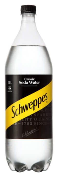 Schweppes Classic Soda Water 1.5L Soft Drink Bottle