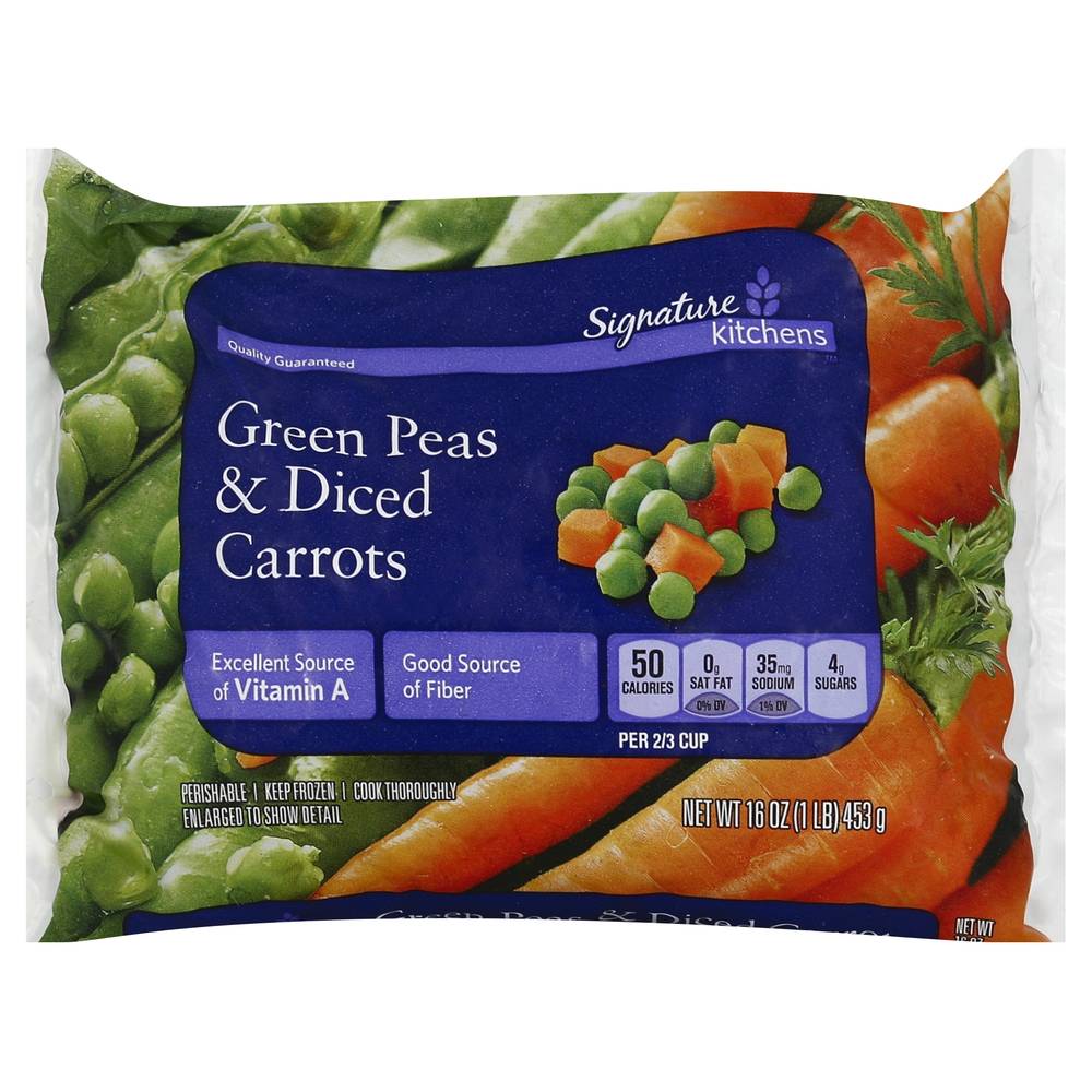 Signature Kitchens Green Peas & Diced Carrots (1 lbs)