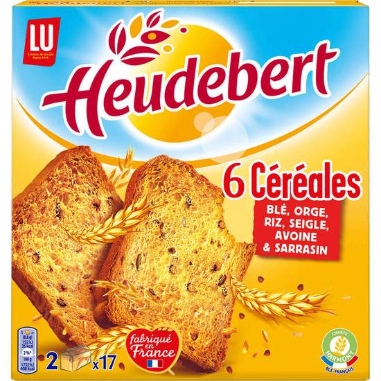 Heudebert biscottes 6 céréales x34 300 g
