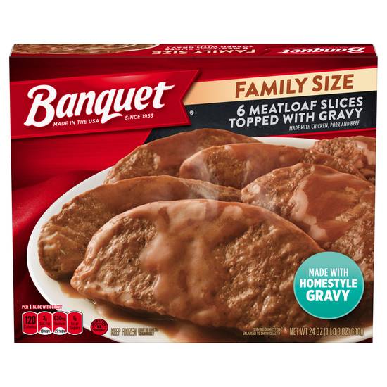 Banquet Meatloaf Slices Topped With Gravy (6 ct)