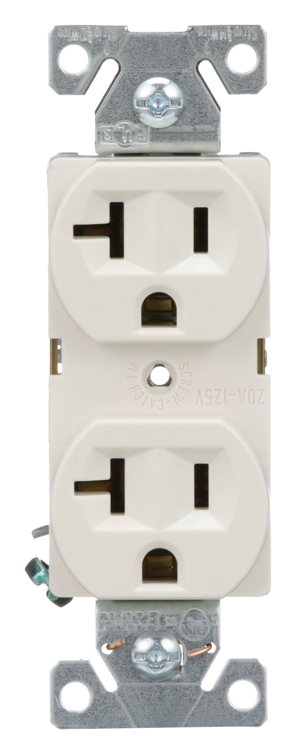 Eaton 20 -Amp 125-volt Commercial Duplex Outlet , Light almond