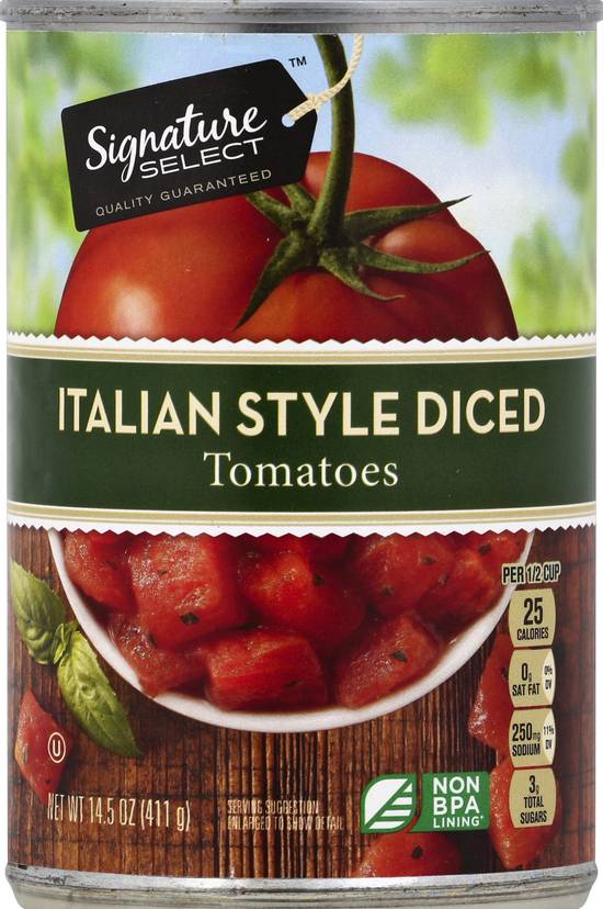 Signature Select Tomatoes Diced Italian Style (14.5 oz)