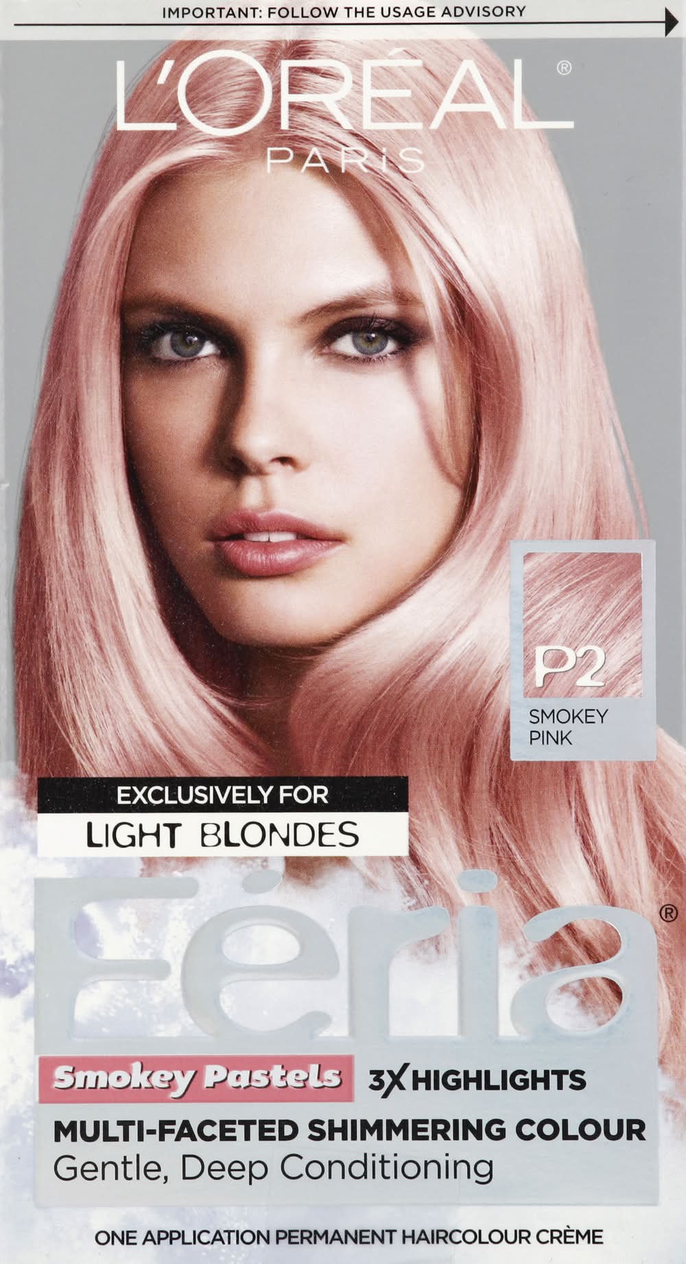 L'Oréal P2 Smokey Pink Feria Pastels Hair Color (8.1 oz)