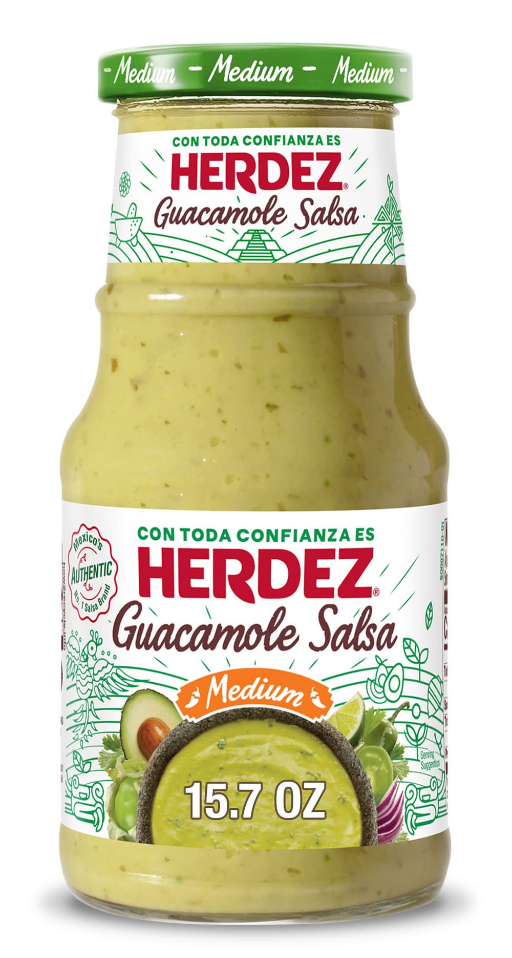 Herdez Medium Guacamole Salsa (15.7 oz)