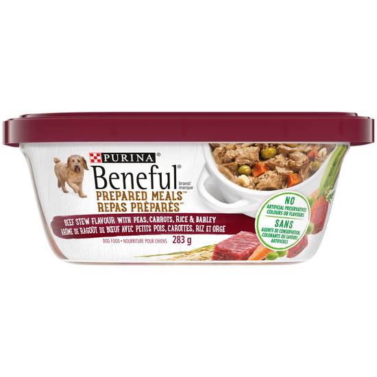 Beneful repas prepares arome de ragout de boeuf nourriture pour chiens (283 g) - beneful prepared meals beef stew flavour dog food (283 g)