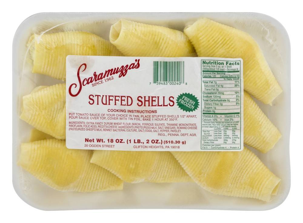 Scaramuzza's Pasta Products Spinach & Cheese Stuffed Shells (1.12 lbs)