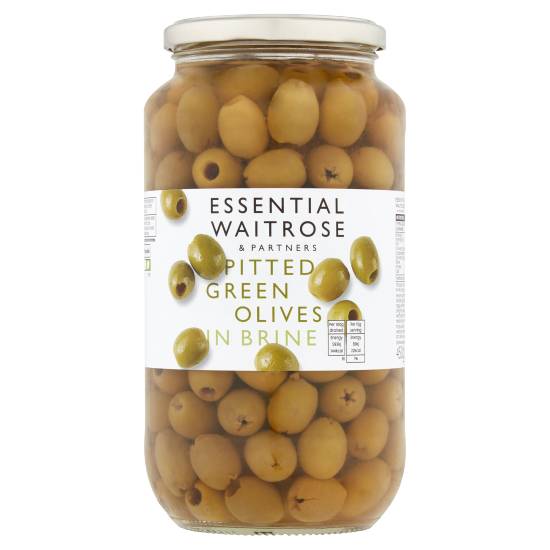 Waitrose Essential Pitted Green Olives in Brine