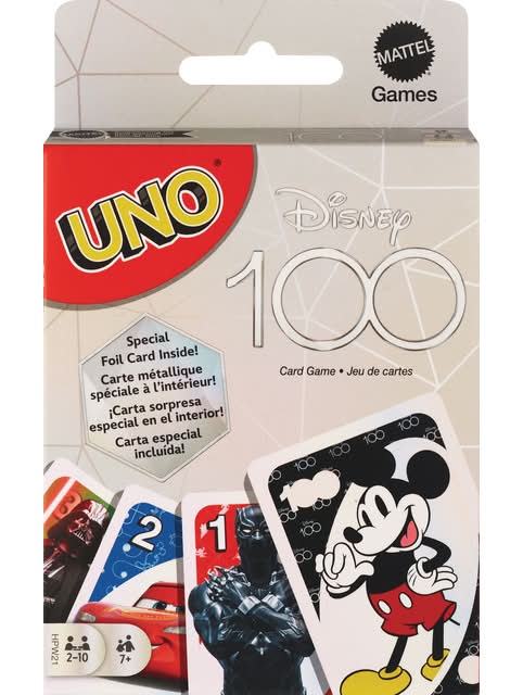 Mattel Uno Disney 100th Card Games 7+ Years