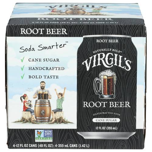 Virgil's Handcrafted Root Beer Soda 4 Pack