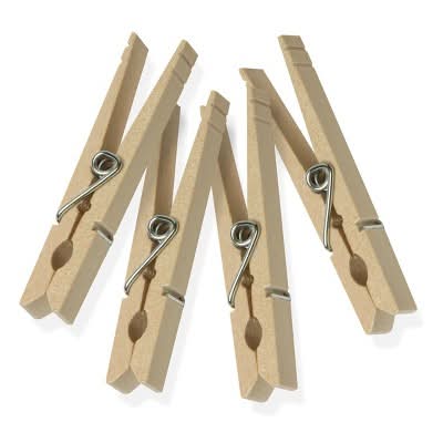 Room Essentials Clothes Pins, 3 1/4 x3/8 in, Light Brown (50 ct)