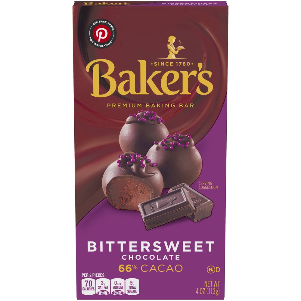 Baker's 66% Cacao Bittersweet Baking Chocolate Bar