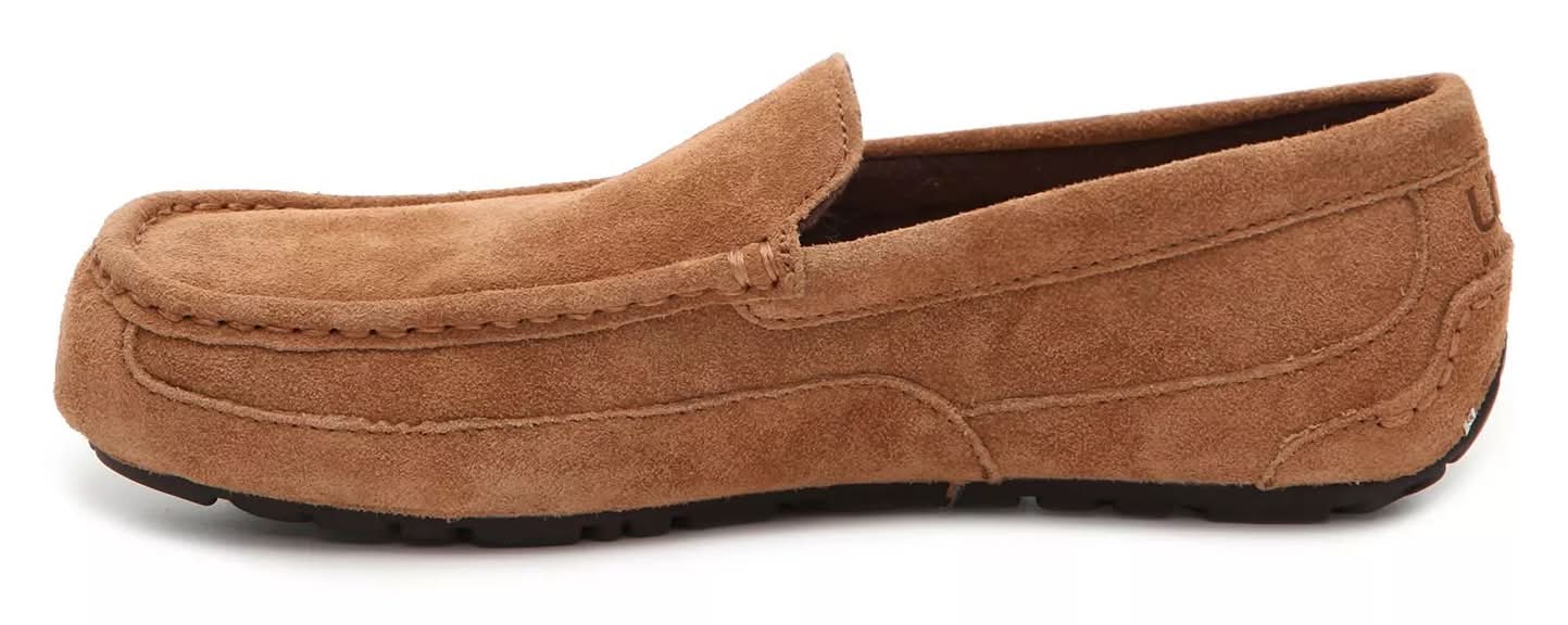NWT Men’s UGG Chestnut Tan Alder Suede Slip On Moccasin Size 10 (No Box) UGG CHESTNUT CLASSIC SLIP-ON SUEDE/ SHEEPSKIN SLIPPERS, MEN  main image 3