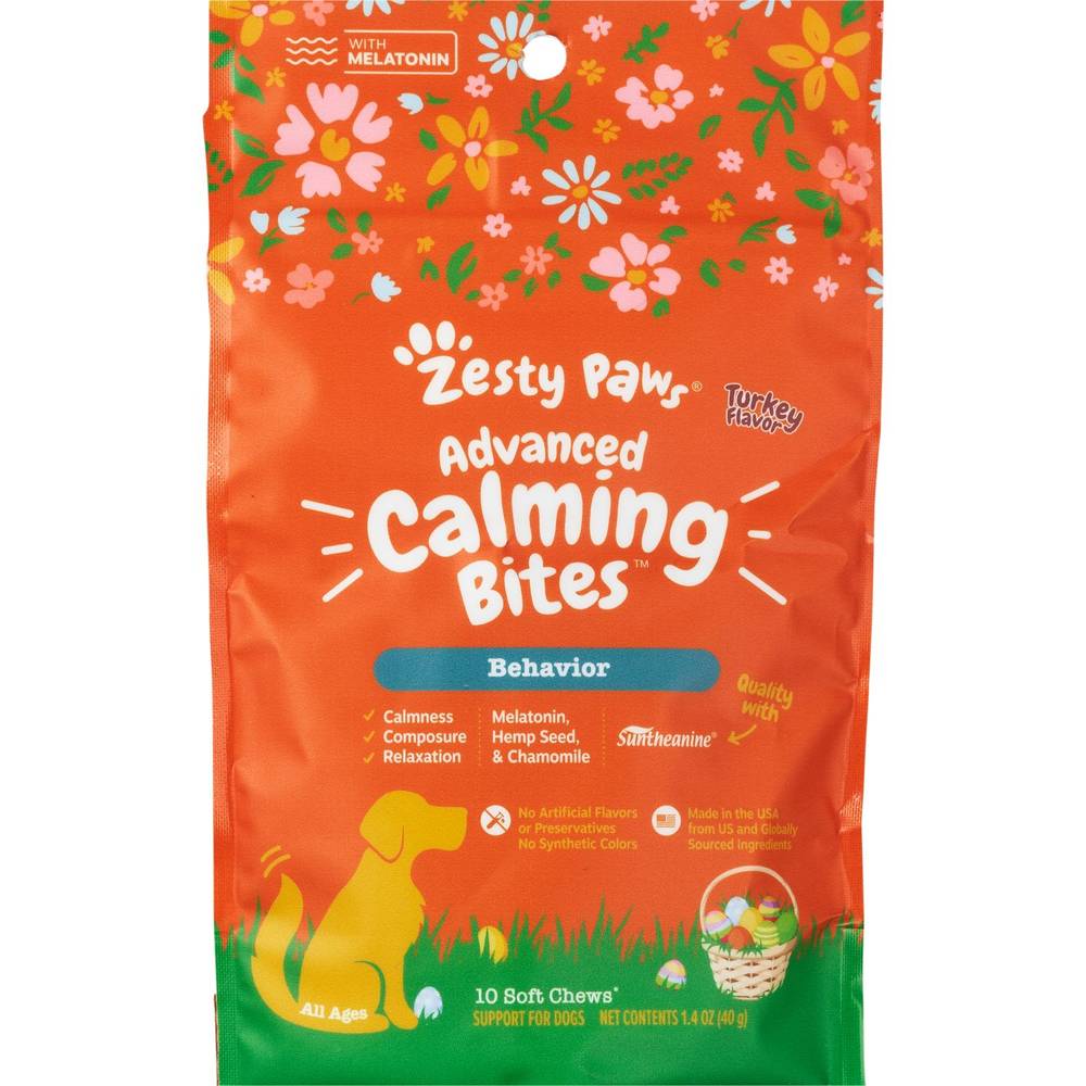 Zesty Paws Advanced Calming Bites For Dogs (turkey)