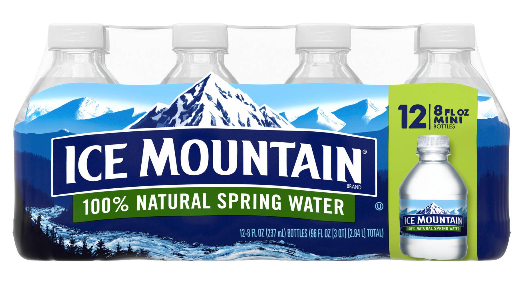 Ice Mountain Natural Spring Water Minis (12 x 8 fl oz)