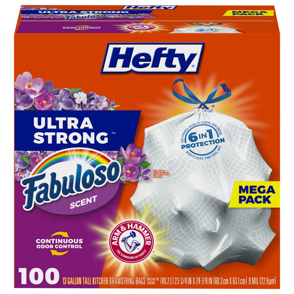 Hefty Ultra Strong Fabuloso Scent Tall Kitchen Bags Mega pack (100 ct)