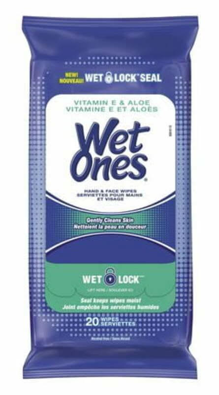 Wet Ones Hand Wipes with Vitamin E & Aloe 20-Pack