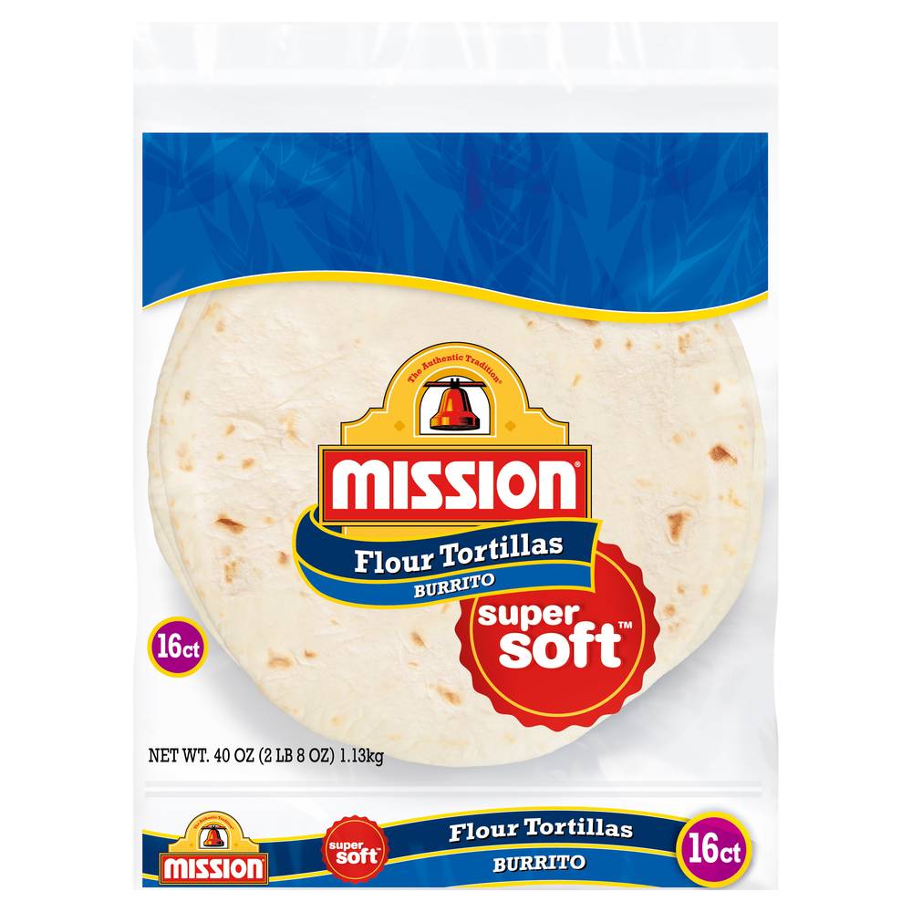 Mission Super Soft Burrito Flour Tortillas (40 lbs, 16 ct)