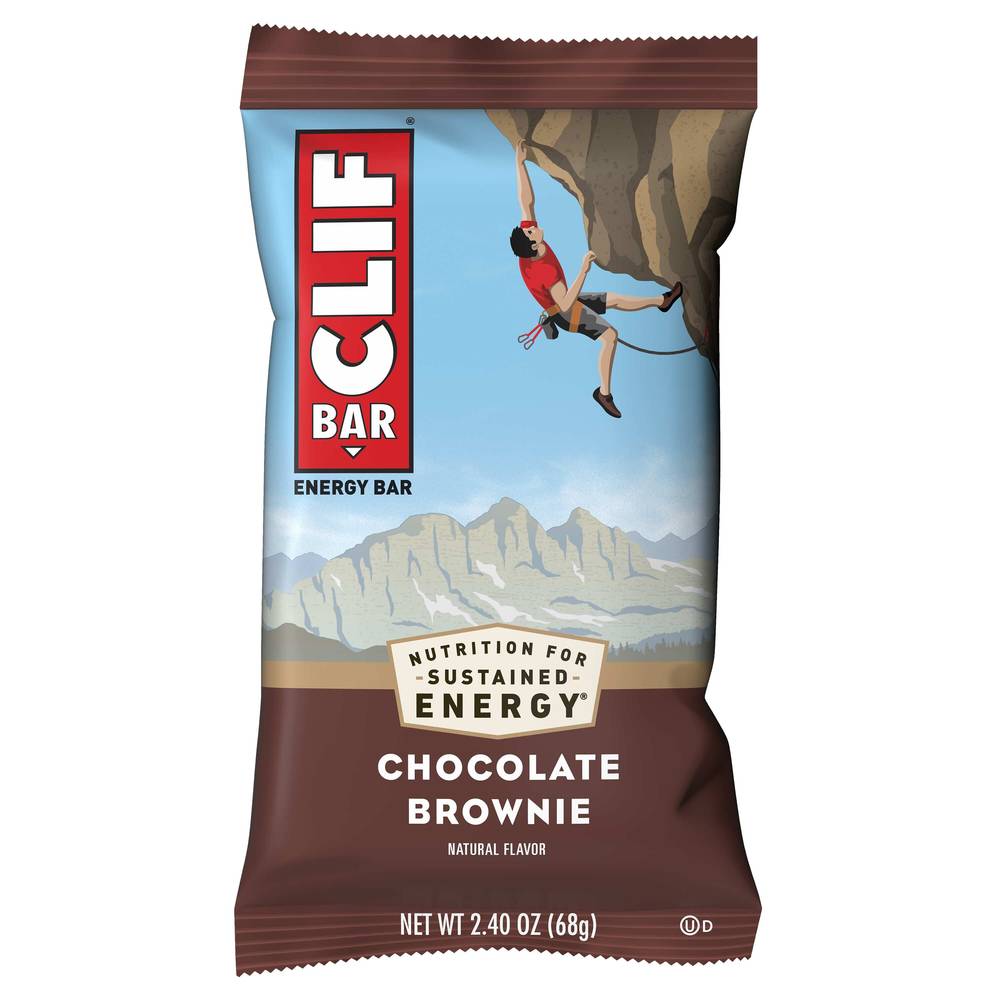 Clif Bar, Chocolate Brownie Flavor, Made With Organic Oats,10G Protein Non-Gmo, Plant Based Energy Bars, 2.4 Oz, 5 Pack