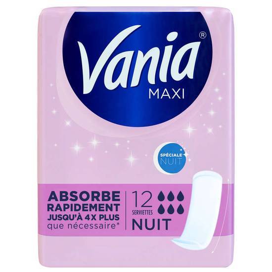 Vania Serviettes hygiéniques - Maxi nuit x12