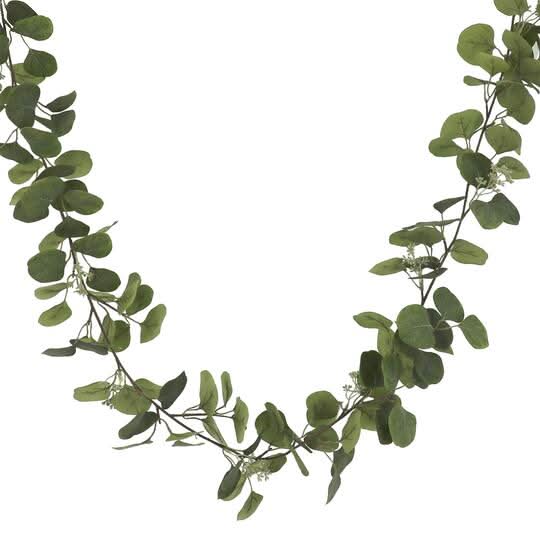 6Ft. Green & Cream Eucalyptus Garland By Ashland
