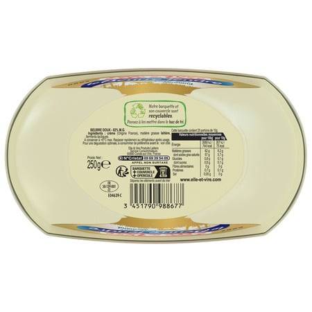 Beurre  tendre doux  ELLE & VIRE - la barquette de 250 g
