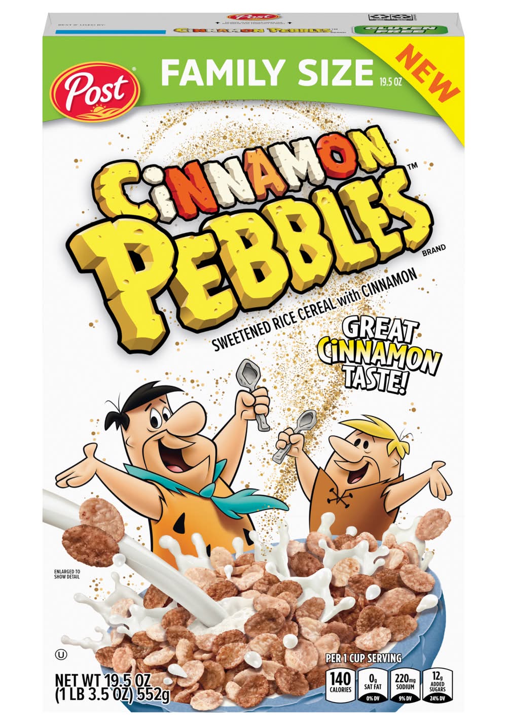 Post Pebbles Cereal Family Size, Cinnamon (19.5 oz)