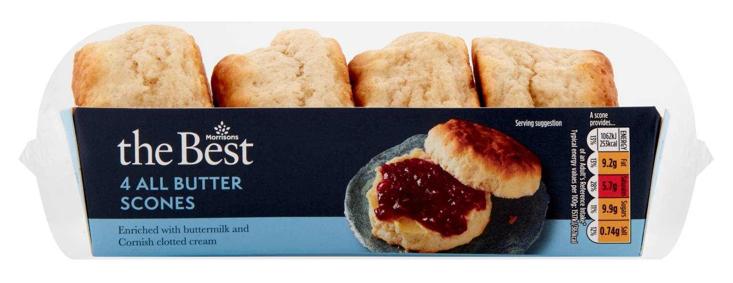 Morrisons The Best 4 All Butter Scones