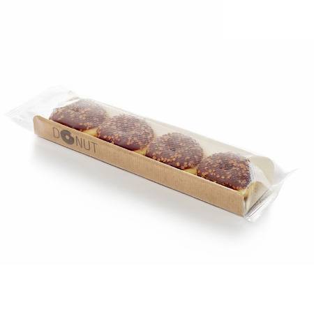 Mini donuts nappés chocolat au lait - les 4 donuts de 15g - 60g