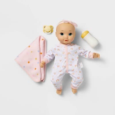 Gigglescape Nurturing Baby Doll-Blonde Hair + Blue Eyes, 14 in