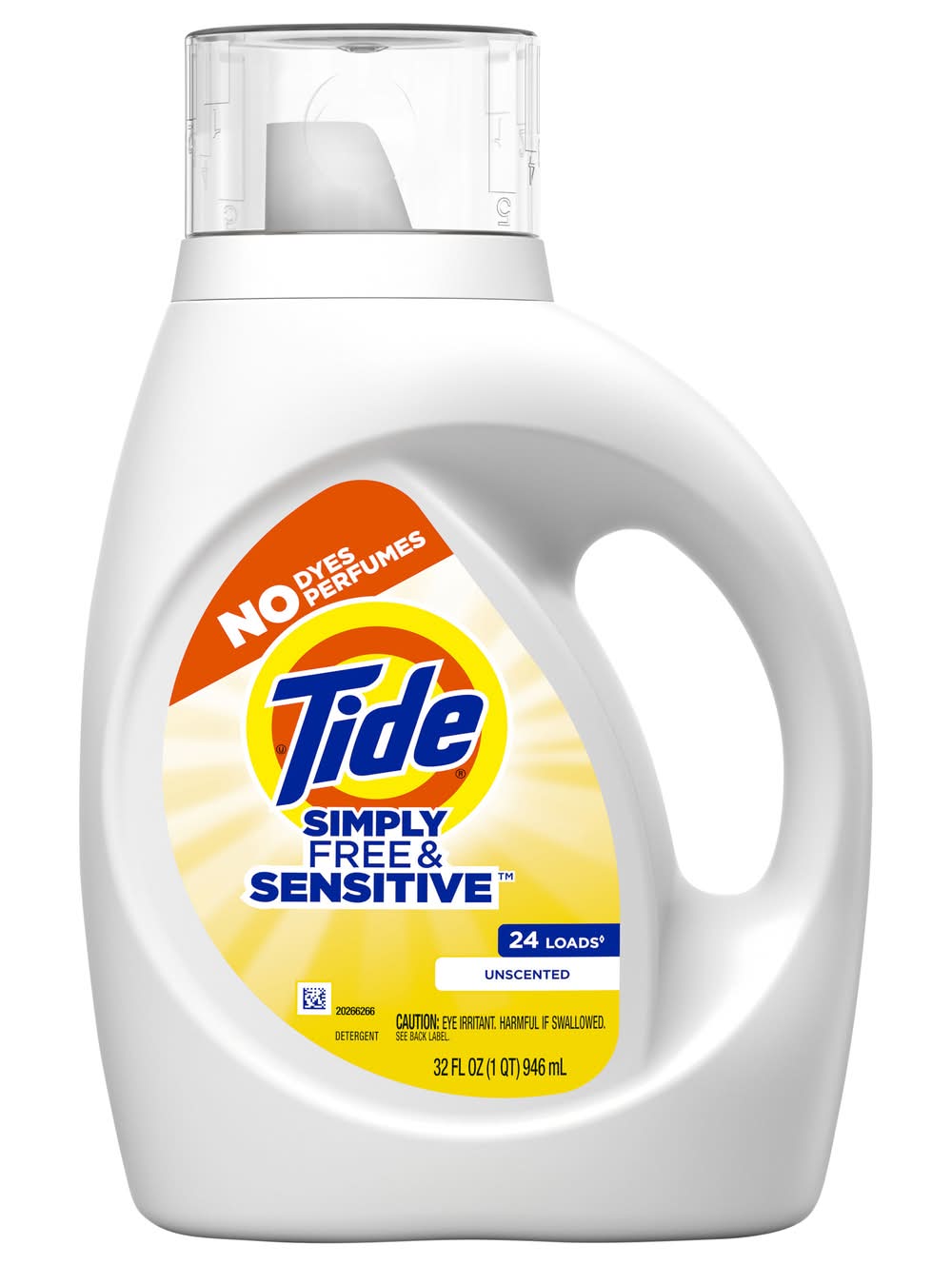 Tide Simply Liquid Laundry Detergent Free & Sensitive 24 Loads (32 fl oz)