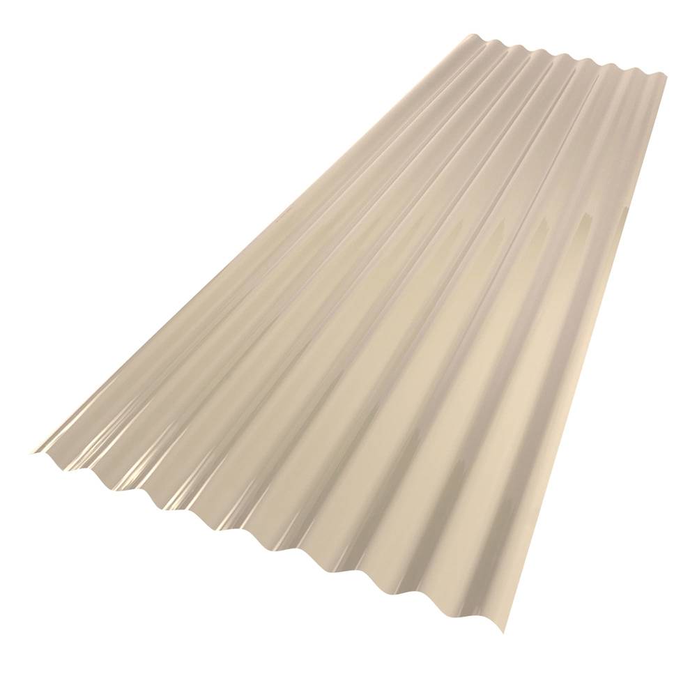 SUN 'N RAIN 2.16-ft x 8-ft Corrugated Beige PVC Plastic Roof Panel | 106619