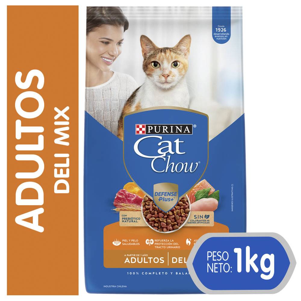 Cat chow alimento gato adulto deli mix (bolsa 1 kg)