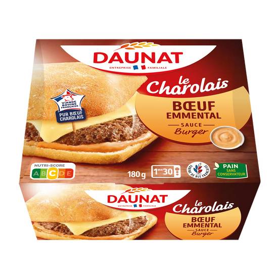 Daunat - Burger charolais boeuf emmental