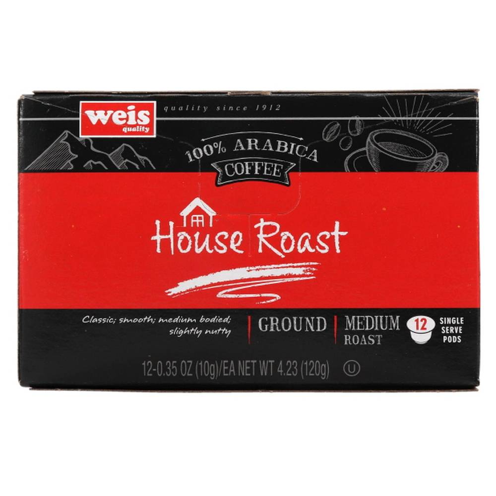 Weis Quality K Cup Single Serve Coffee House Blend (0.35 oz, 12 ct)