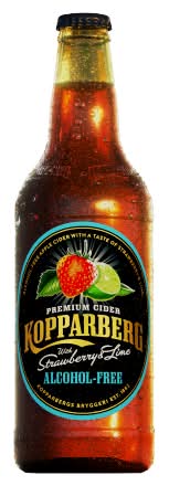 Kopparberg Strawberry-Lime, Alcohol-Free Premium Cider (500ml)