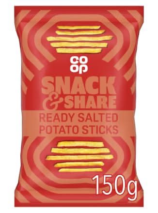 Co-op Ready Salted Potato Sticks 150g