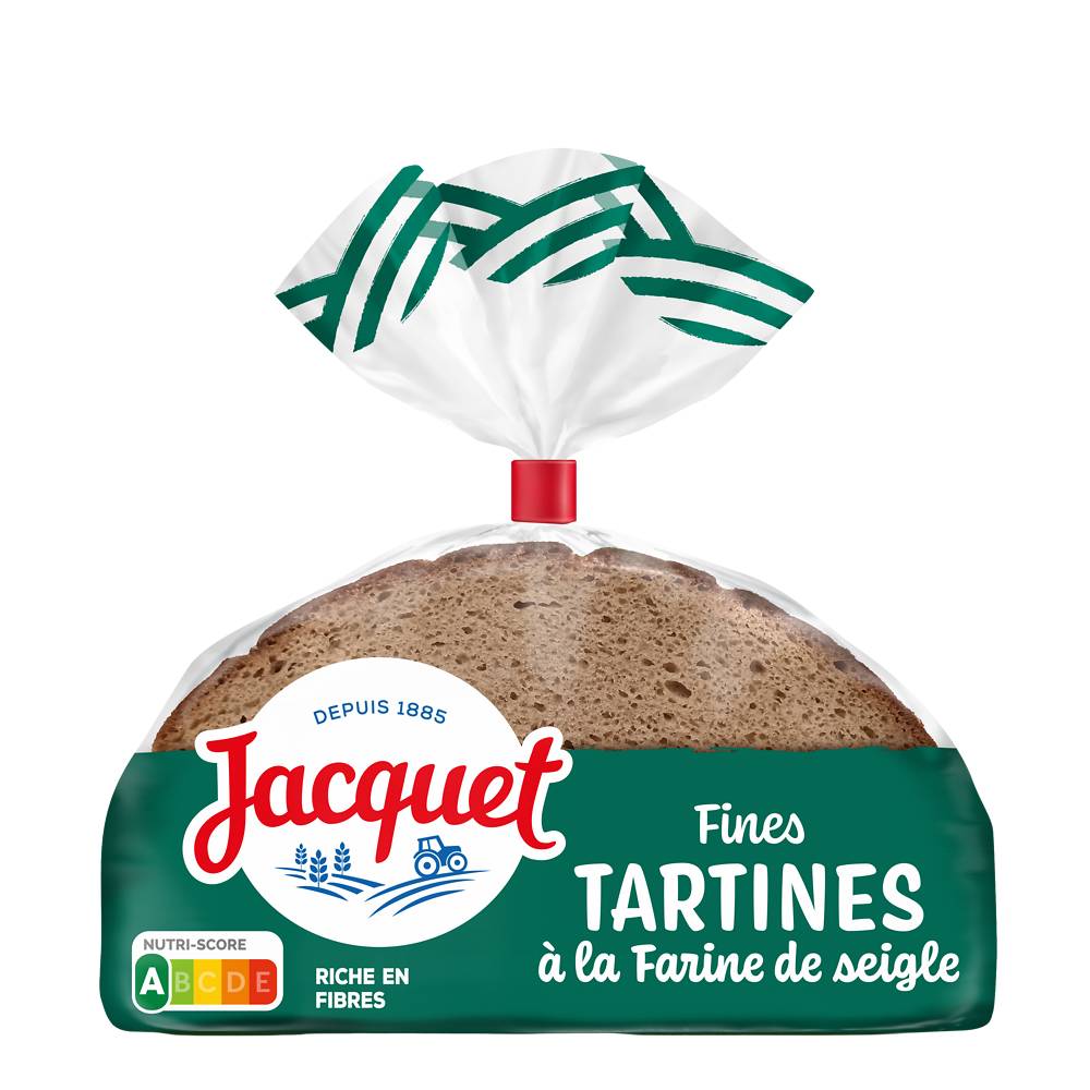 Jacquet - Pain de campagne fines tartines à la farine de seigle (9 pièces)