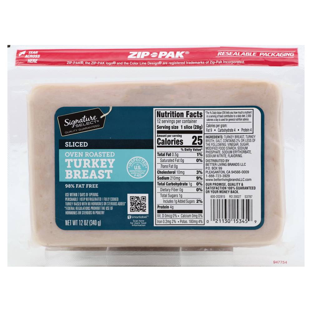 Signature Select Sliced Oven Roasted Turkey Breast