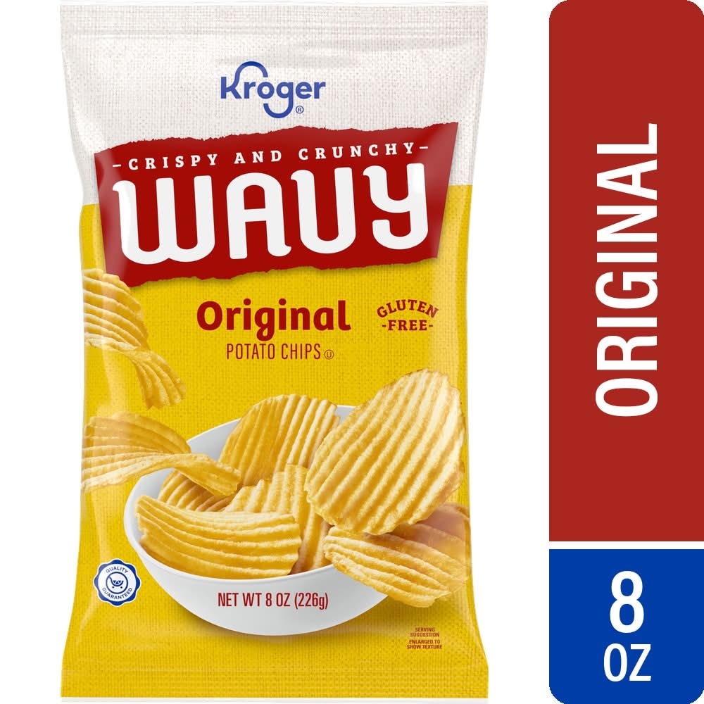 Kroger Gluten Free Wavy Potato Chips, Original (8 oz)