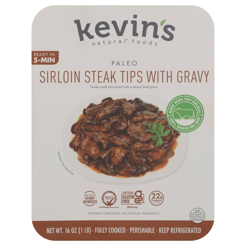 Kevin's Sirloin Steak Tips With Gravy (16 oz)