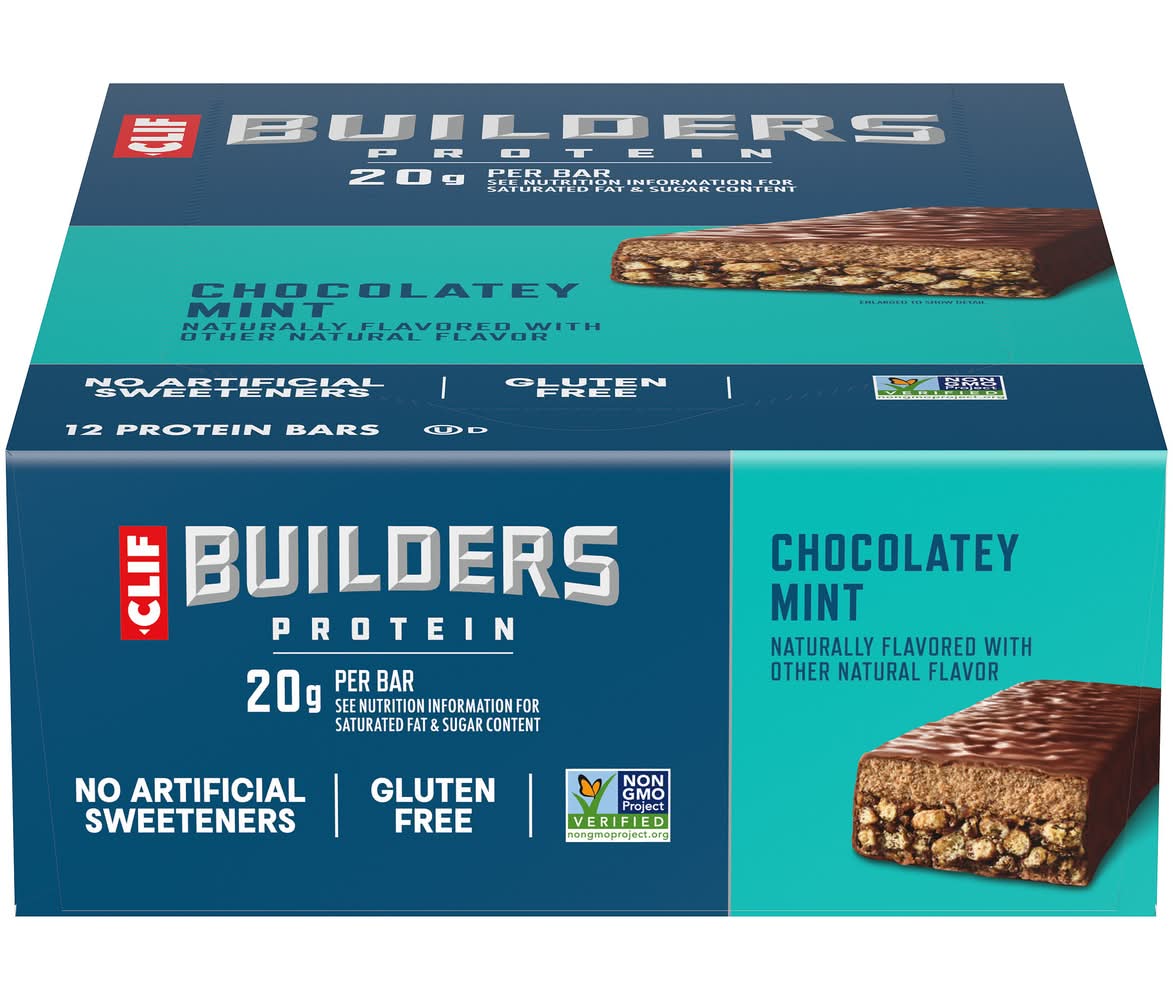 CLIF Builders Protein Bars, Chocolate-Mint (28.8 oz, 12 ct)