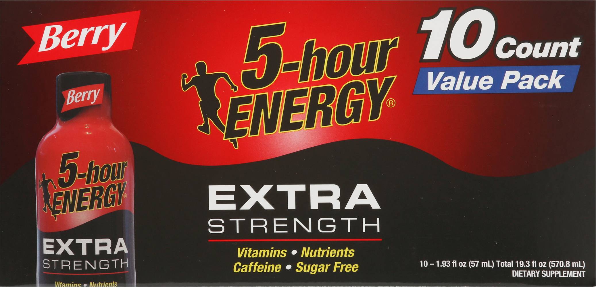 5-Hour Energy Extra Strength Berry Energy Shot (10 pack, 1.93 fl oz)