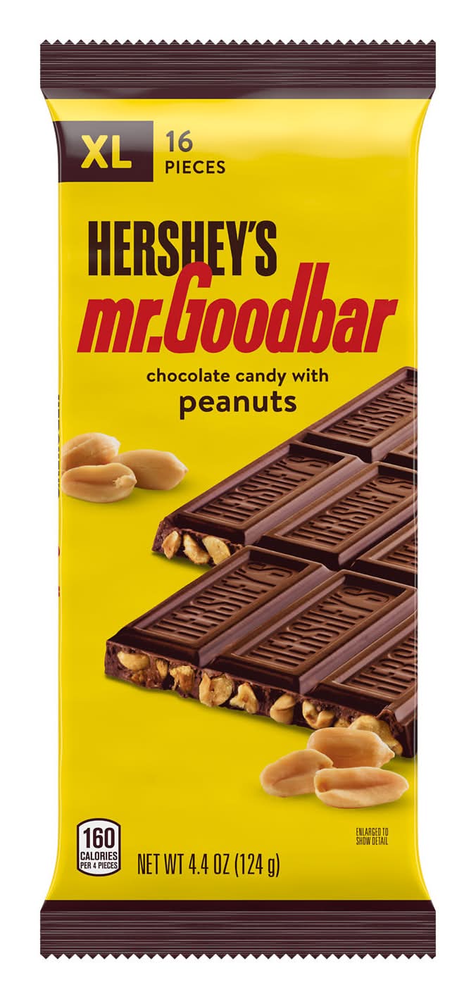 Hershey's Mr. Goodbar Candy Xl Bar, Chocolate With Peanuts (4.4 oz)