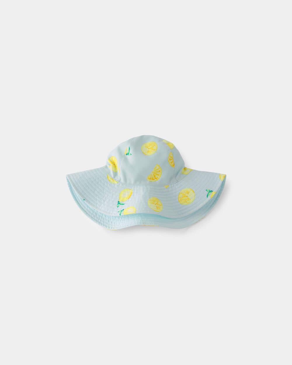 Toddler Girl Reversible Lemon Swim Hat - Blue - 2T-4T