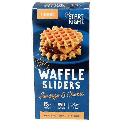 Start Right Sausage & Cheese Waffle Sliders