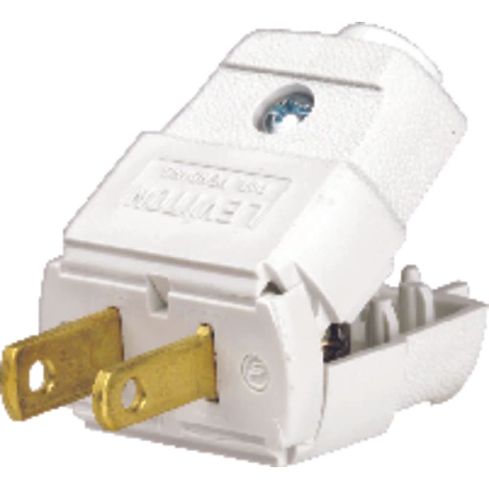 Leviton Residential Thermoplastic Straight Blade Plug 1-15P 20-16 Awg 2 Pole 2 Wire