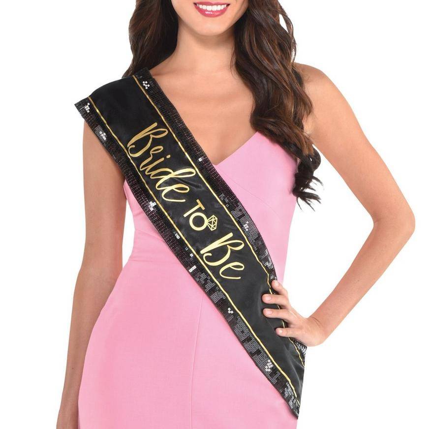 Party City Bride To Be Sash (black gold)