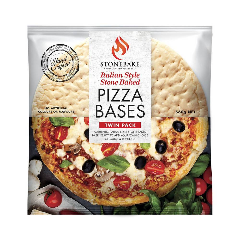 Stone Baked Pizza Bases 560g (2 pack)