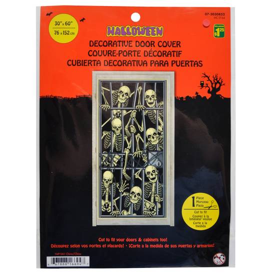 Dollarama Halloween-Decorative Fridge Door Cover (30"x60")